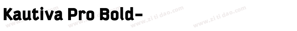 Kautiva Pro Bold字体转换